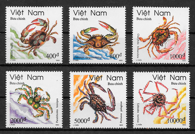 sellos fauna Viet Nam 1993