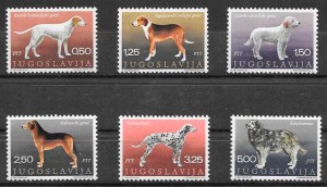 filatelia colección gatos y perros Yugoslavia 1970