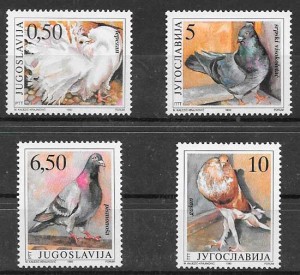 colección sellos fauna Yugoslavia 1990