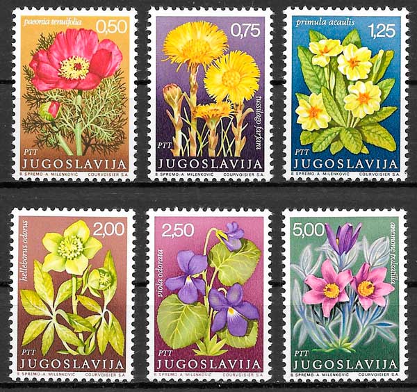 filatelia flora Yugoslavia 1969