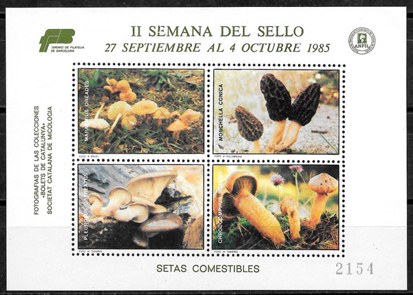 sellos setas Cataluna 1984