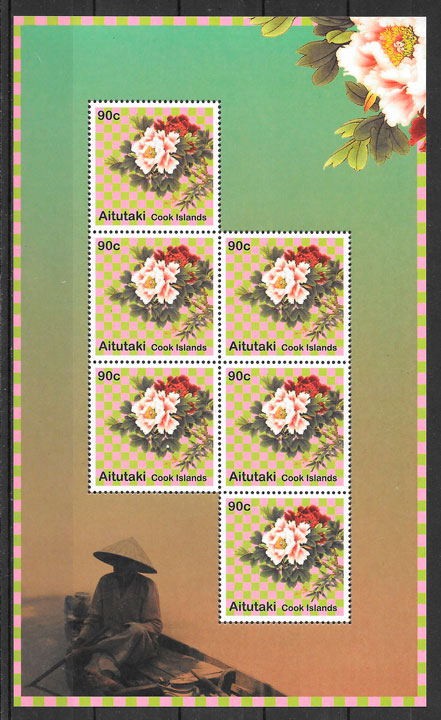 colección sellos flora Aitutaki 2011