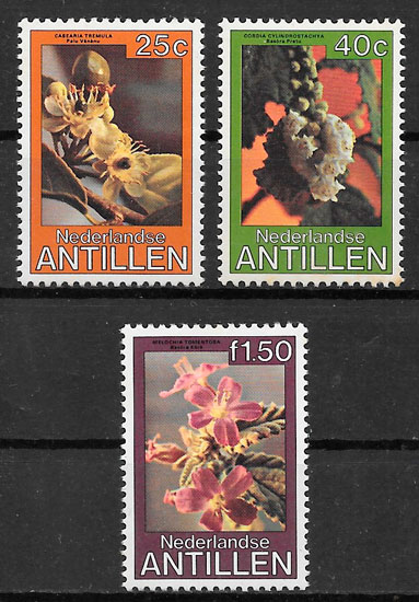 filatelia colección flora Antillas Holandesas 1979