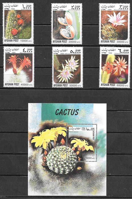 sellos flora Afganistan 1999