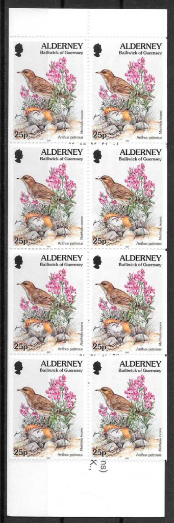 sellos fauna y flora Alderney 1997