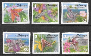 colección sellos mariposas Alderney 2011