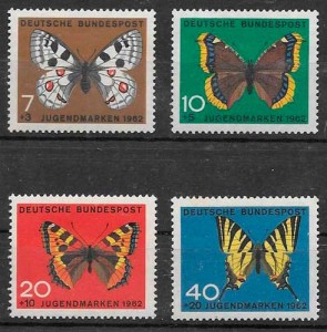 sellos colección fauna Alemania 1962