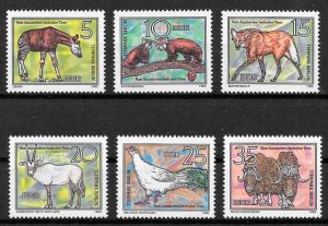 filatelia fauna Alemania DDR 1980