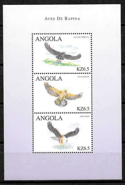 filatelia fauna Angola 2000