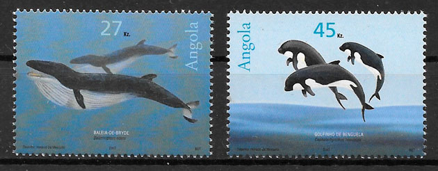 filatelia colección fauna Angola 2003