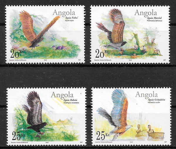 colección selos fauna Angola 2003