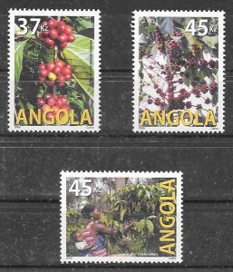 colección sellos flora Angola 2009