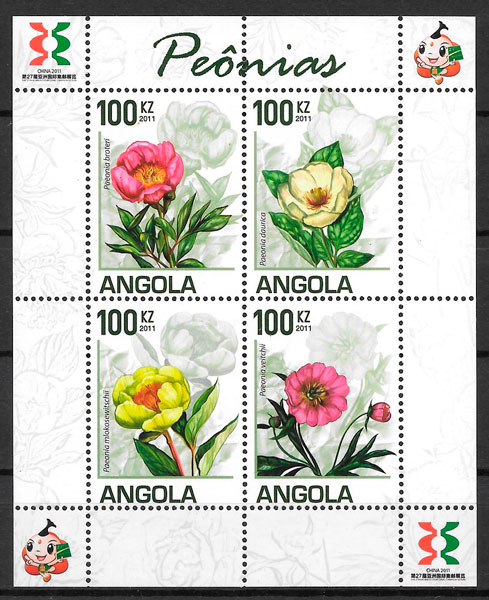 sellos flora Angola 2011