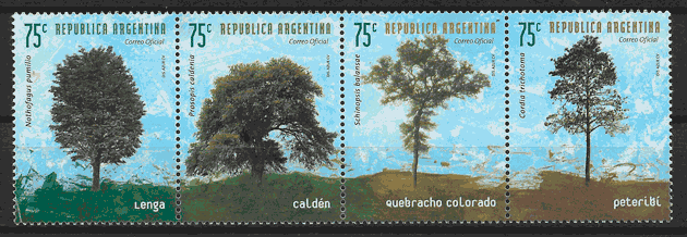 sellos flora Argentina 1999
