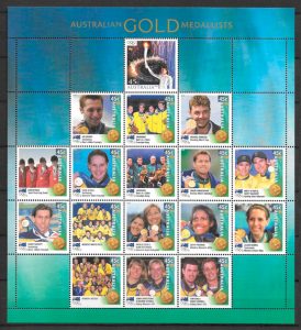 filatelia deporte Austrtalia 2000
