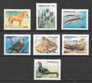 filatelia coleccion fauna y flora Azervaiyan 1996