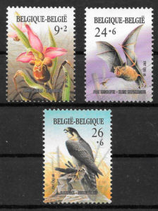 filatelia coleccion fauna y flora Belgica 1987