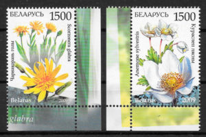 colección sellos flora BIELORRUSIA 2009