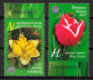 filatelia colección flora Bielorrusia 2017