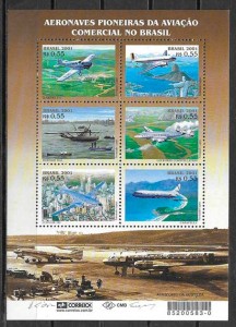 colección sellos transporte Brasil 2001