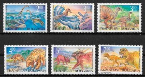 filatelia colección dinosaurios Bulgaria 1994