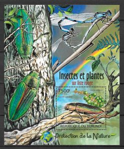 colección sellos fauna y flora Burundi 2012