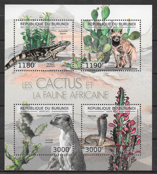 colección sellos fauna y flora Burundi 2012 