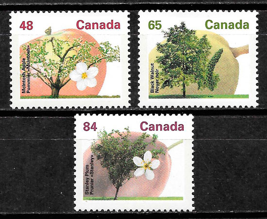 sellos flora Canada 1991