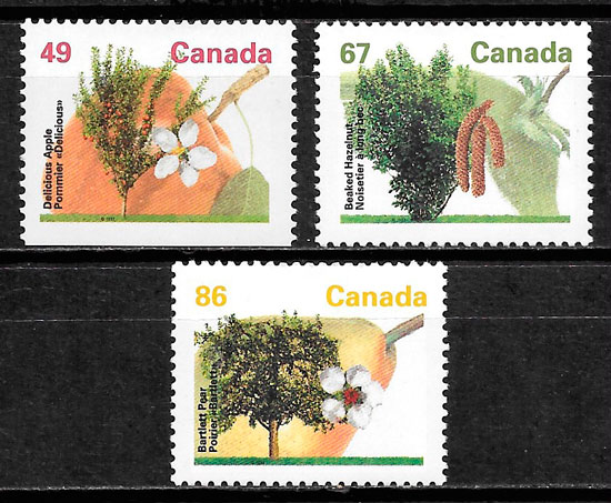 sellos flora Canada 1992