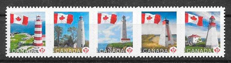 coleccion sellos faros 2007 Canada