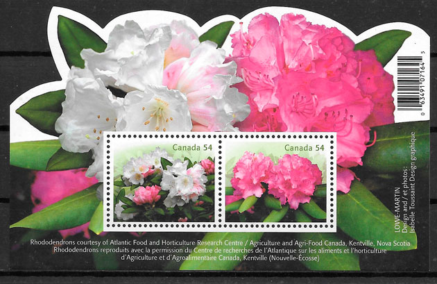 coleccion sellos flora CANADA 2009