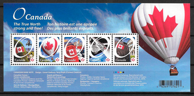 coleccion sellos transporte Canada 2011