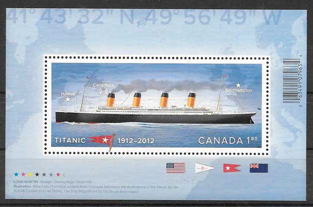 coleccion sellos transporte Canada 2012