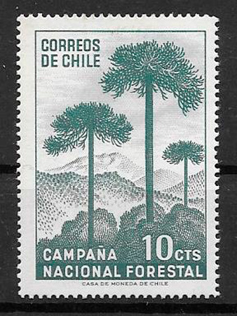 colección sellos flora Chile 1967
