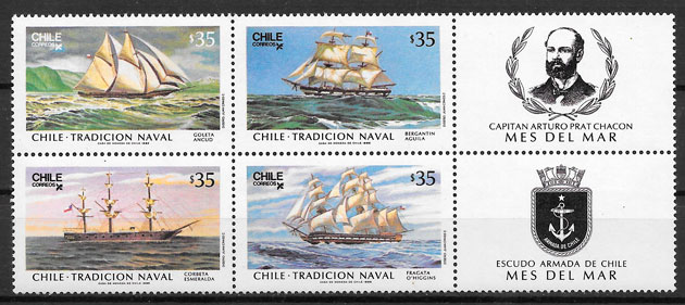 filatelia transporte Chile 1986