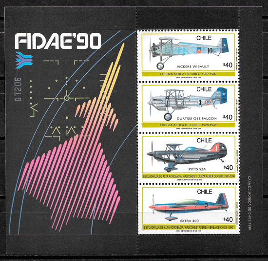 selos transporte Chile 1990
