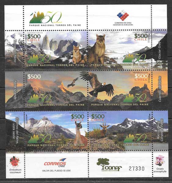 sellos parques naturales Chile 2008