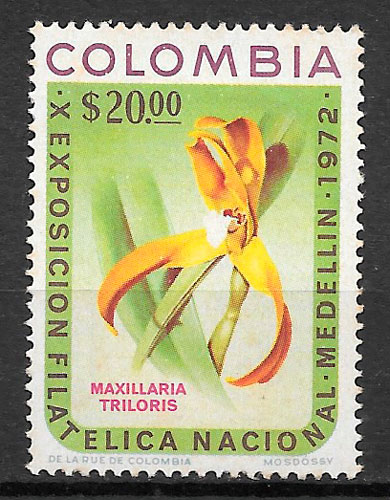 sellos flora Colombia 1972