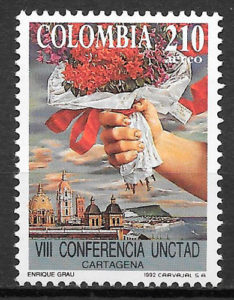 sellos flora Colombia 1992