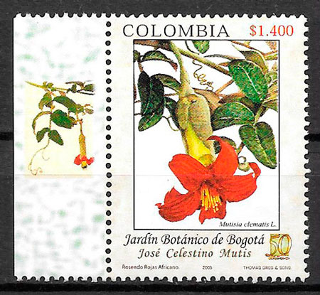 colección sello flora Colombia 2005