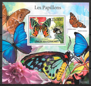 filatelia mariposas Comores 2011