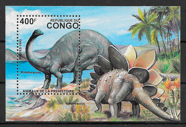 selos dinosaurios Congo 1993