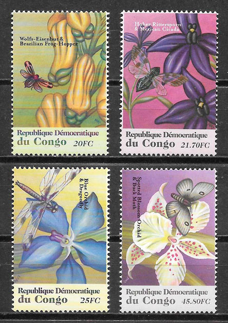 sellos flora y fauna Congo 2001