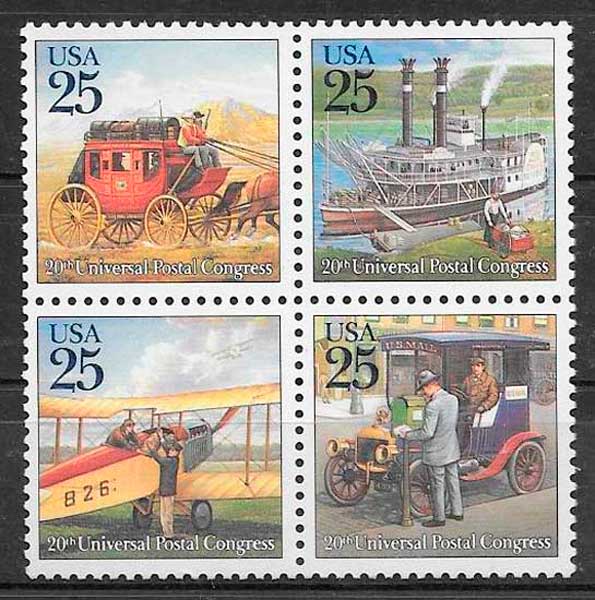 sellos transporte USA 1989
