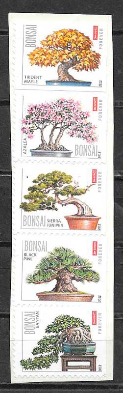 colección sellos flora EE:UU 2012