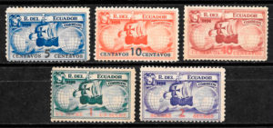 sellos transporte Ecuador 1935