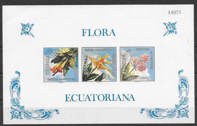 Filatelia Ecuador flora 1972