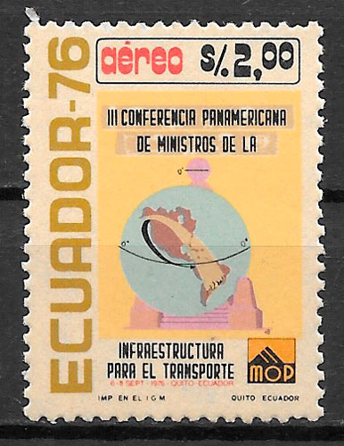 sellos transporte Ecuador 1976