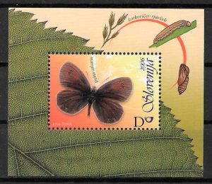 filatelia mariposas Eslovenia 2006