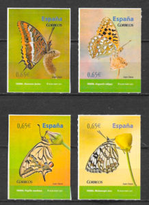 sellos mariposas Espana 2001